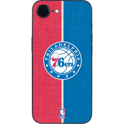 NBA Philadelphia 76ers Canvas Split iPhone 16e Skin